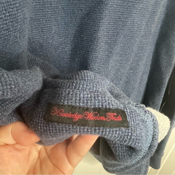 Robert Graham 1/4 Zip Pullover Sweater in Blue L - Picture 9 of 12